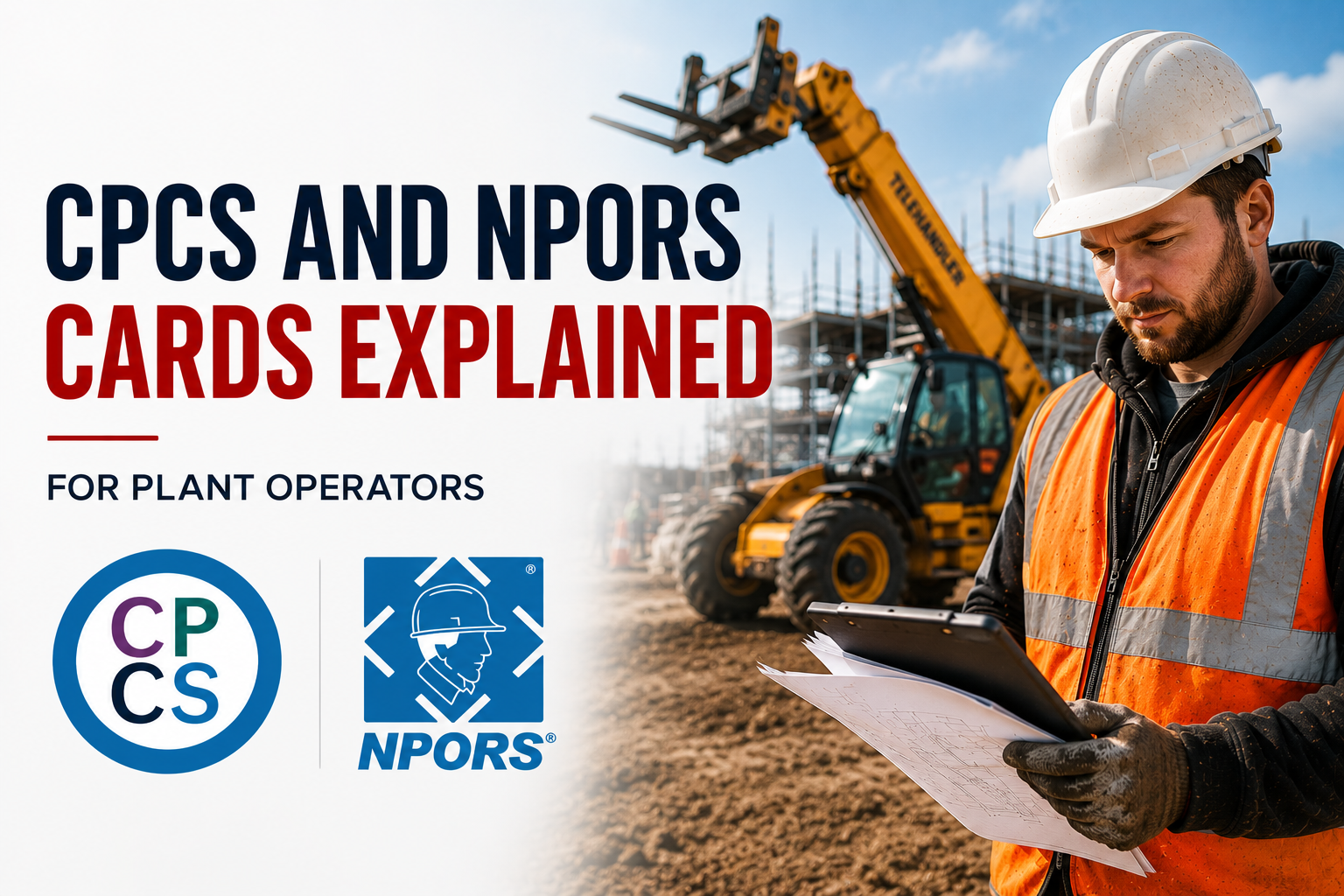 CPCS and NPORS Cards Explained for Plant Operators